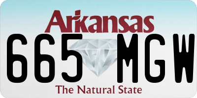 AR license plate 665MGW