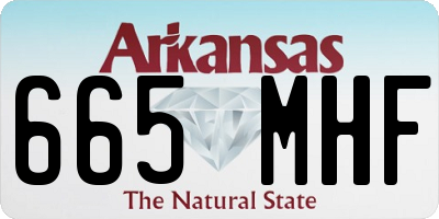 AR license plate 665MHF