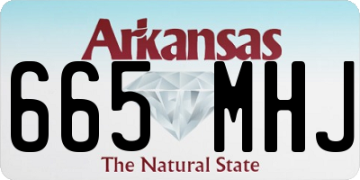 AR license plate 665MHJ