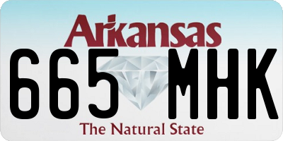 AR license plate 665MHK