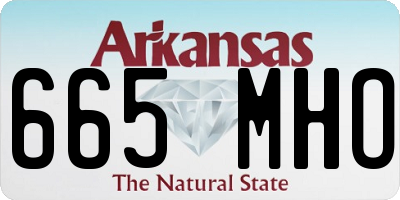 AR license plate 665MHO