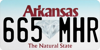 AR license plate 665MHR
