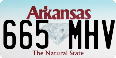 AR license plate 665MHV
