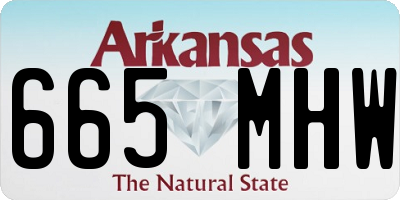 AR license plate 665MHW