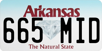 AR license plate 665MID