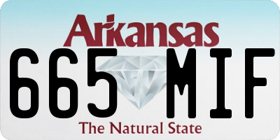 AR license plate 665MIF