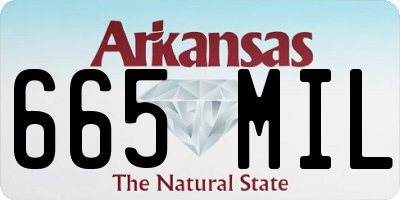 AR license plate 665MIL