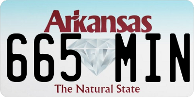 AR license plate 665MIN