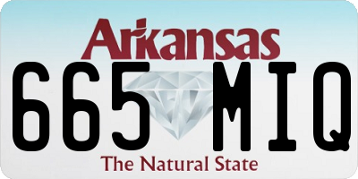 AR license plate 665MIQ