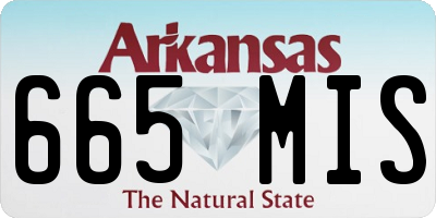 AR license plate 665MIS