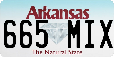 AR license plate 665MIX