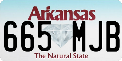 AR license plate 665MJB