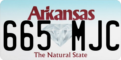 AR license plate 665MJC