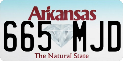 AR license plate 665MJD