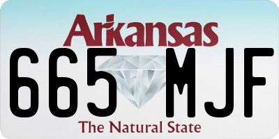 AR license plate 665MJF