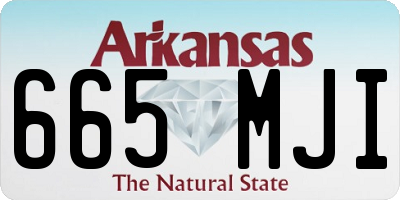 AR license plate 665MJI
