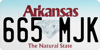 AR license plate 665MJK