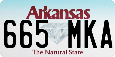 AR license plate 665MKA
