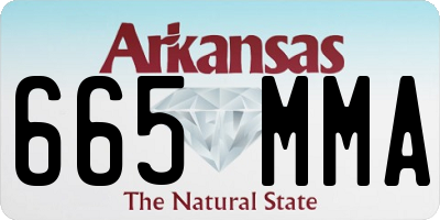 AR license plate 665MMA
