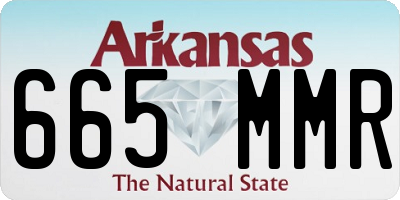 AR license plate 665MMR