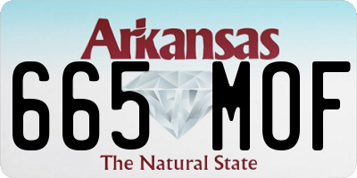 AR license plate 665MOF