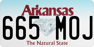 AR license plate 665MOJ