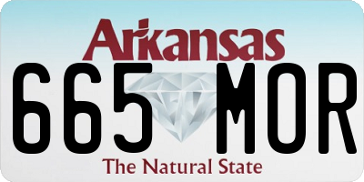 AR license plate 665MOR