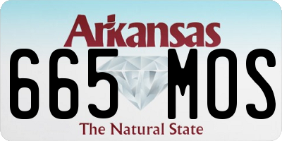 AR license plate 665MOS