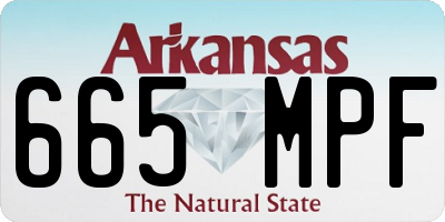 AR license plate 665MPF