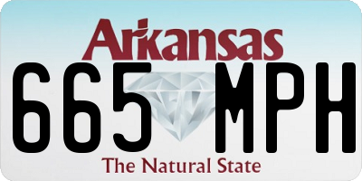 AR license plate 665MPH