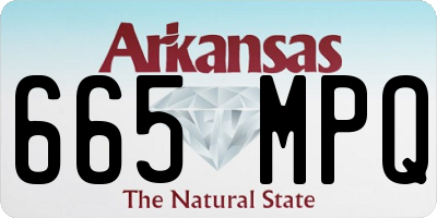 AR license plate 665MPQ
