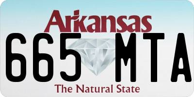AR license plate 665MTA