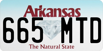 AR license plate 665MTD