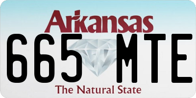 AR license plate 665MTE