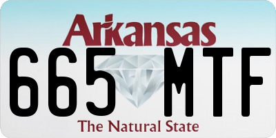 AR license plate 665MTF
