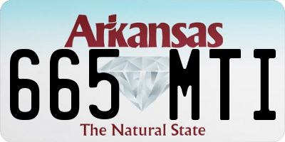 AR license plate 665MTI