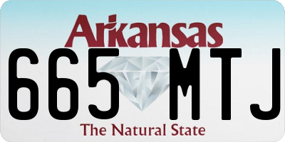AR license plate 665MTJ