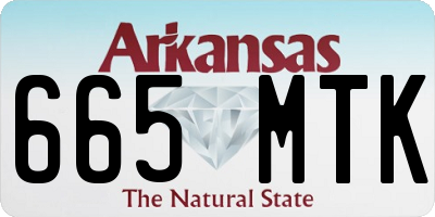 AR license plate 665MTK