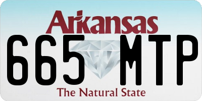 AR license plate 665MTP