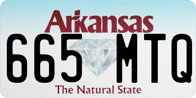 AR license plate 665MTQ