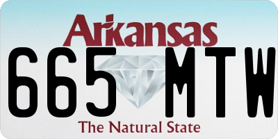 AR license plate 665MTW