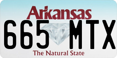 AR license plate 665MTX