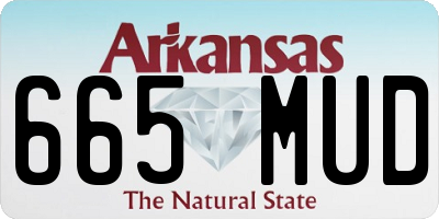 AR license plate 665MUD