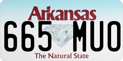 AR license plate 665MUO