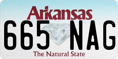 AR license plate 665NAG