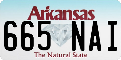 AR license plate 665NAI