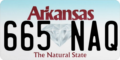 AR license plate 665NAQ