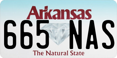 AR license plate 665NAS