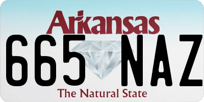 AR license plate 665NAZ