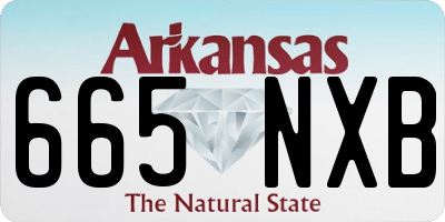 AR license plate 665NXB